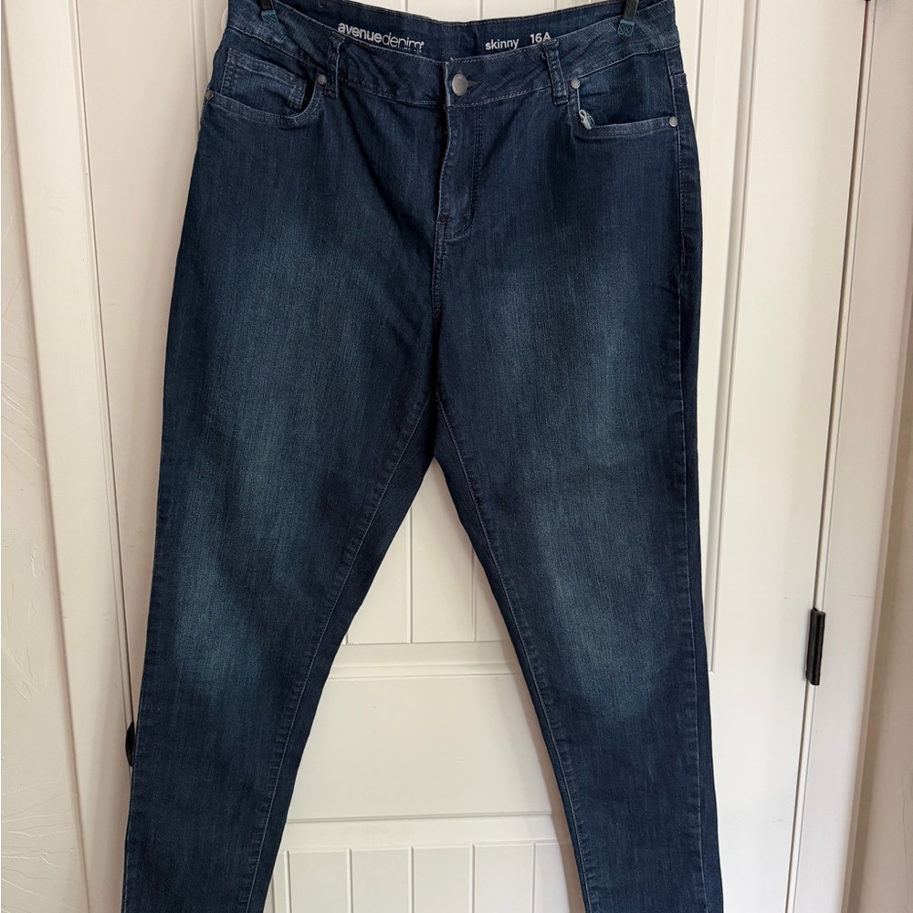 Avenue Dark Indigo Skinny Jeans